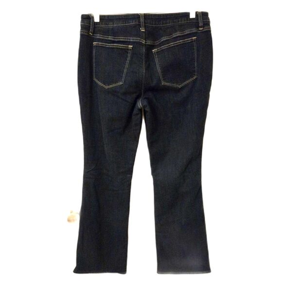 Lee Riders Midrise Bootcut Flannel Lined Dark Wash Jeans Women's Size 14M - Picture 2 of 5